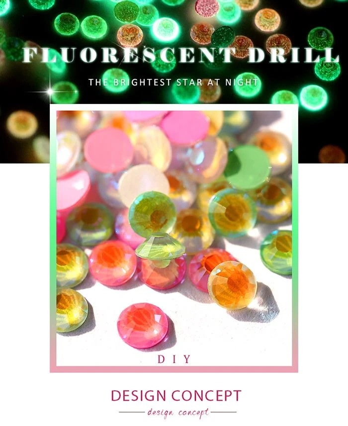 fluorescent rhinestone