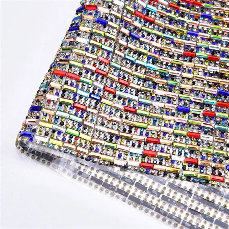 Rhinestone Metal Mesh Fabric