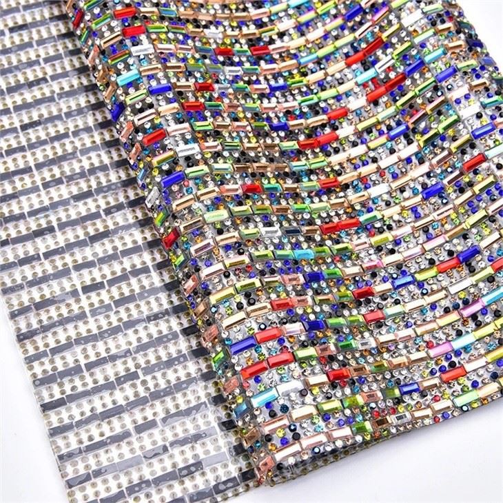 Rhinestone Metal Mesh Fabric